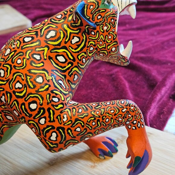 VINTAGE 1970 OAXACAN WOOD CARVED ANIMAL - Picture 2 of 6